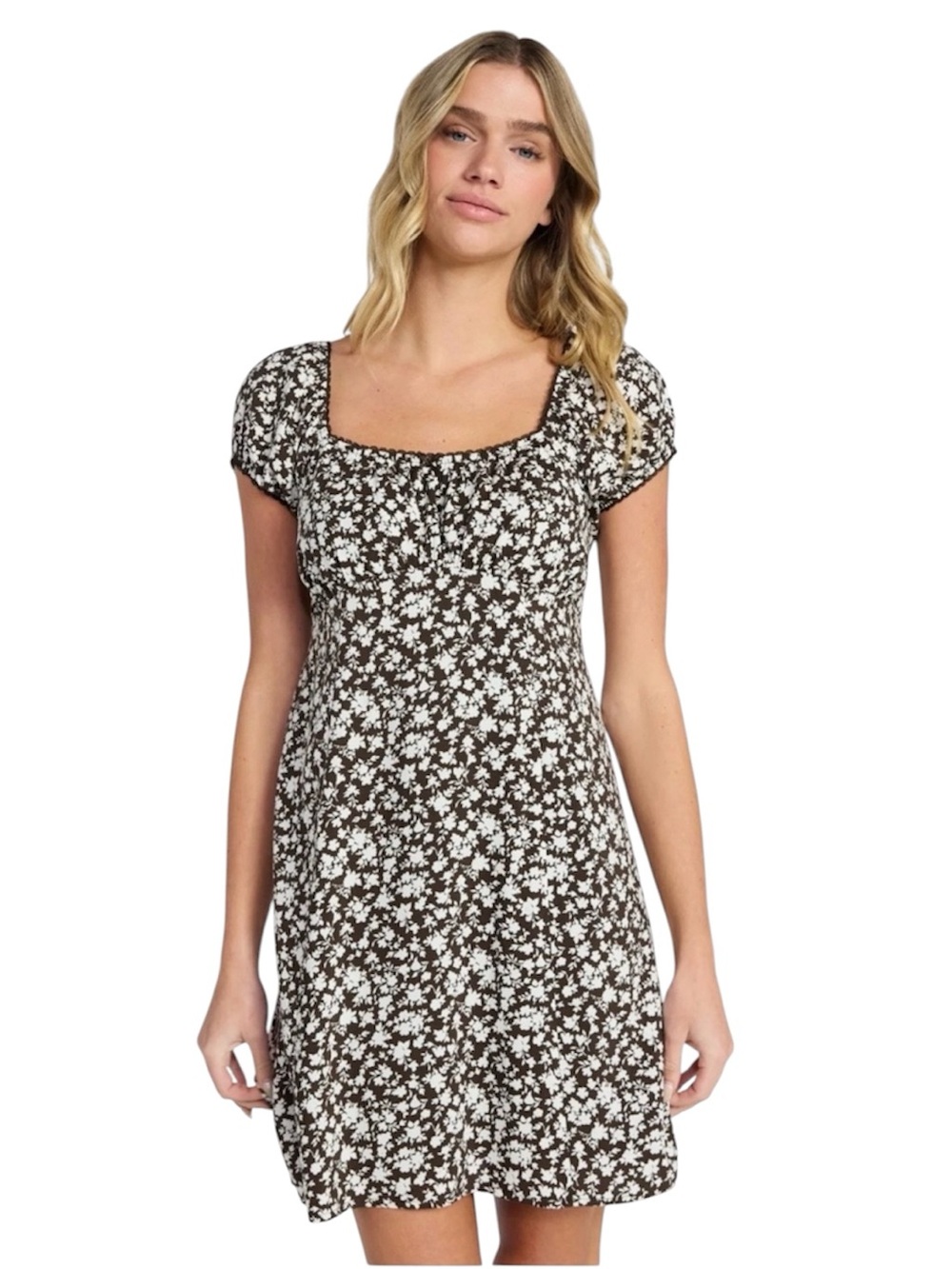 No Boundaries Fit and Flare Puff Sleeve Dress - XXL